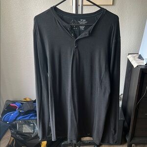 Hylete Black Long Sleeve Tee Casual Knit